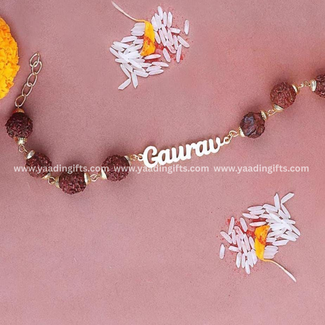Rakhi name with rudraksh