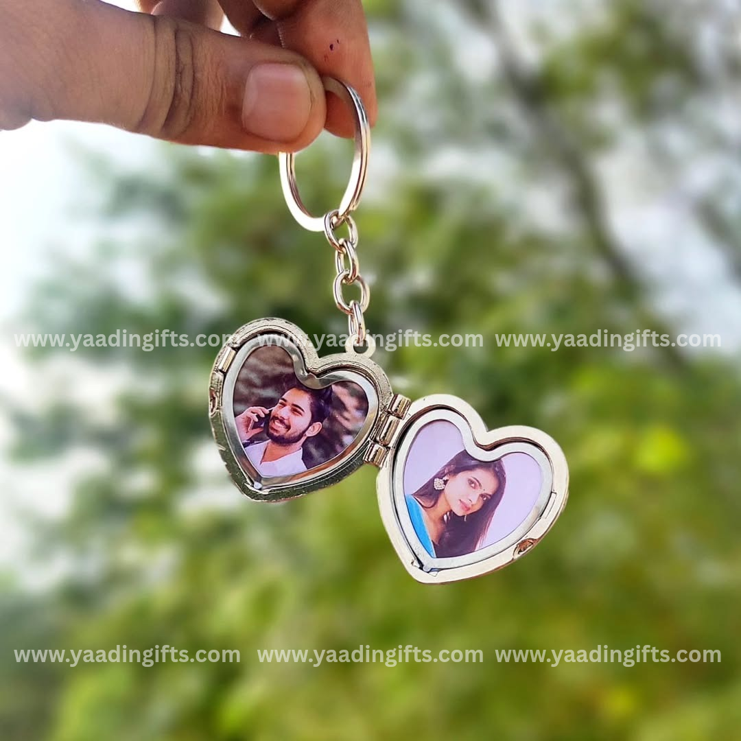 Metal heart keychain