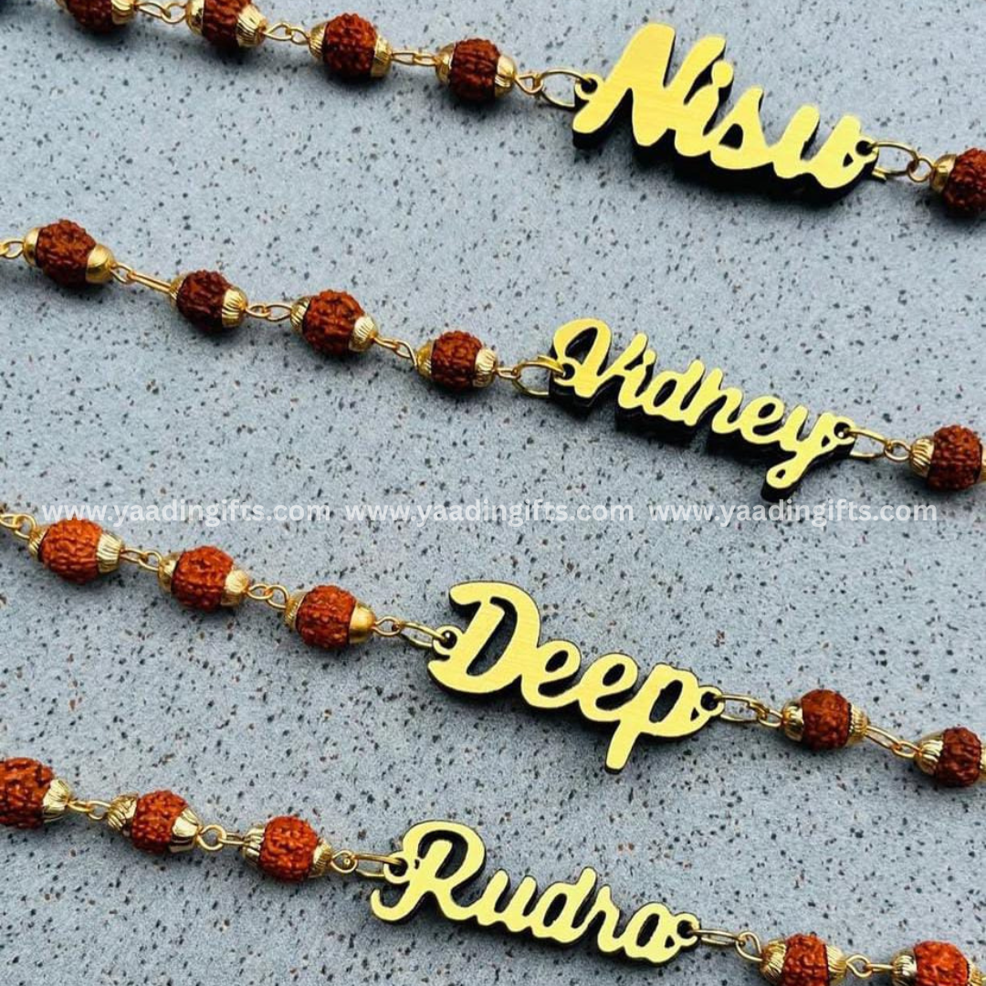 Rakhi name with rudraksh