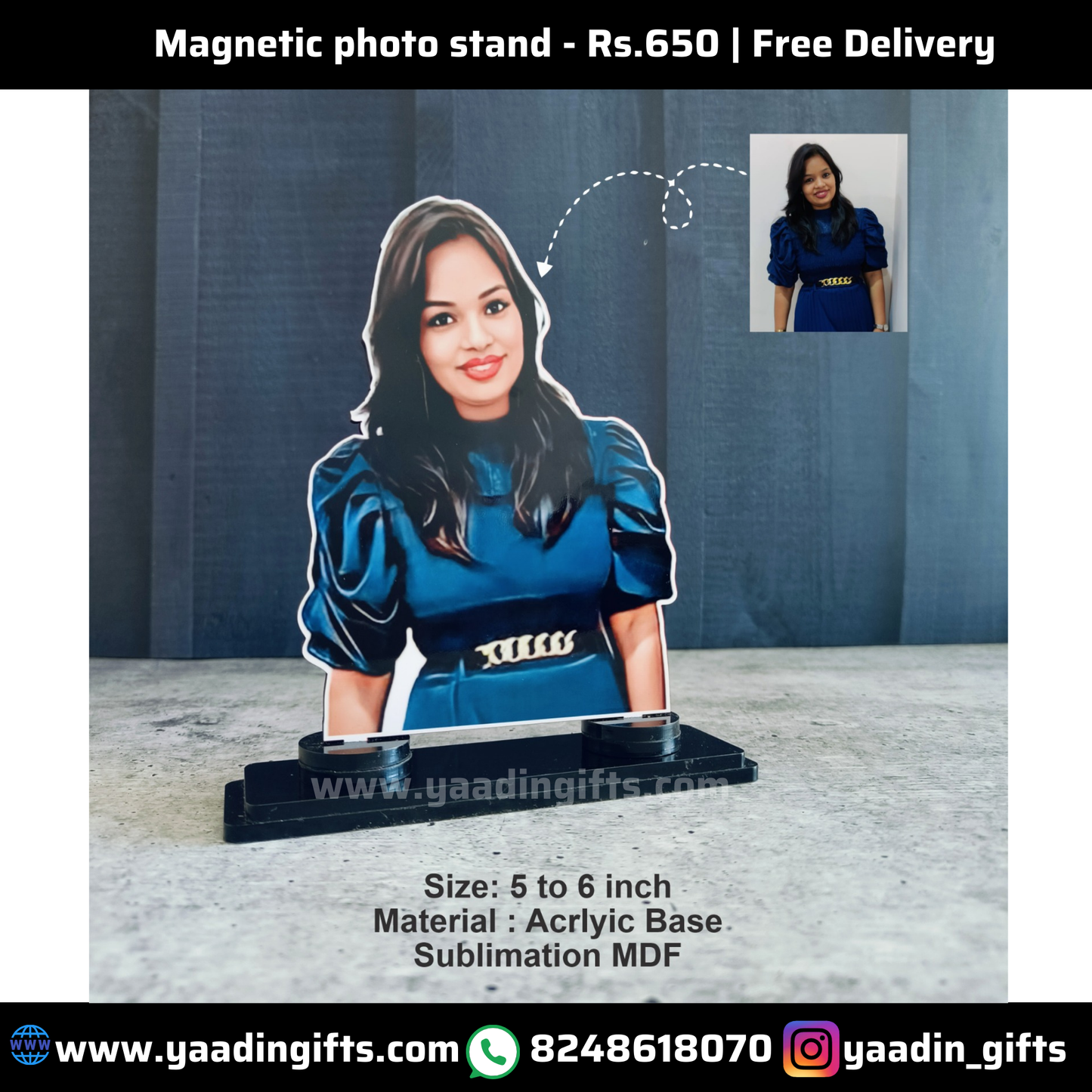 Magnetic photo stand