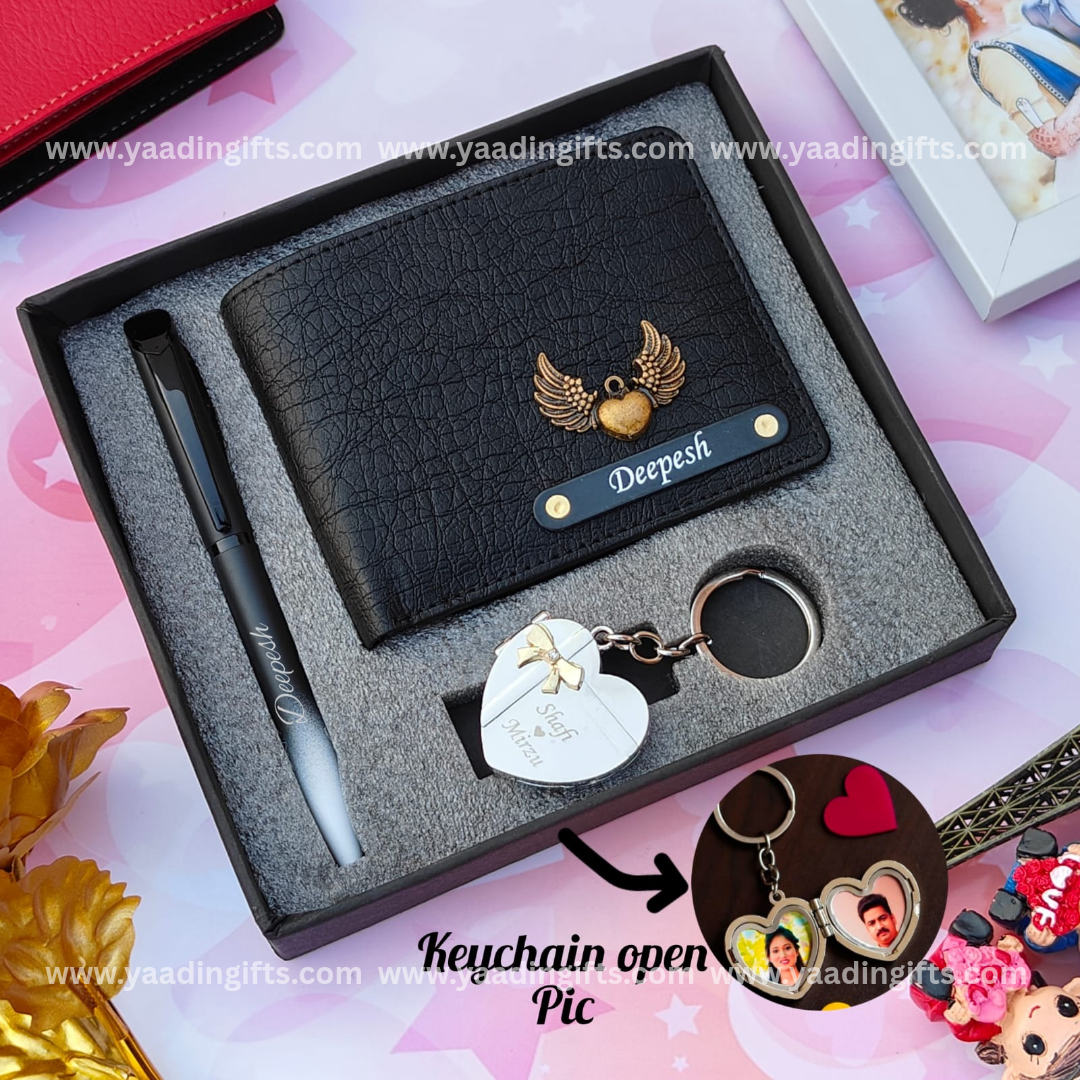 Combo - wallet, pen, heart keychain - C