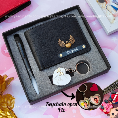 Combo - wallet, pen, heart keychain - C