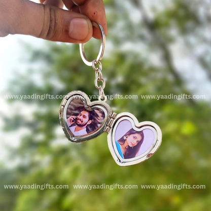 Metal heart keychain