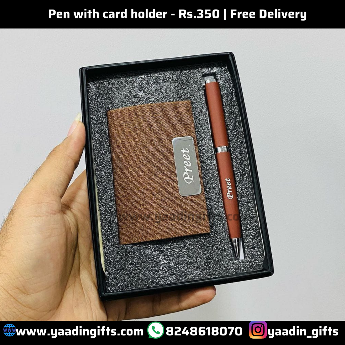 Pen with card holder