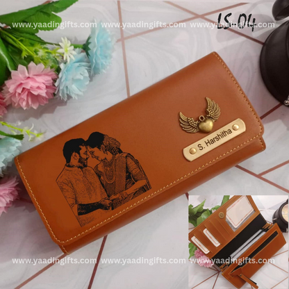 Ladies sketch photo wallet - C