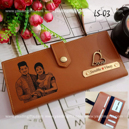 Ladies sketch photo wallet