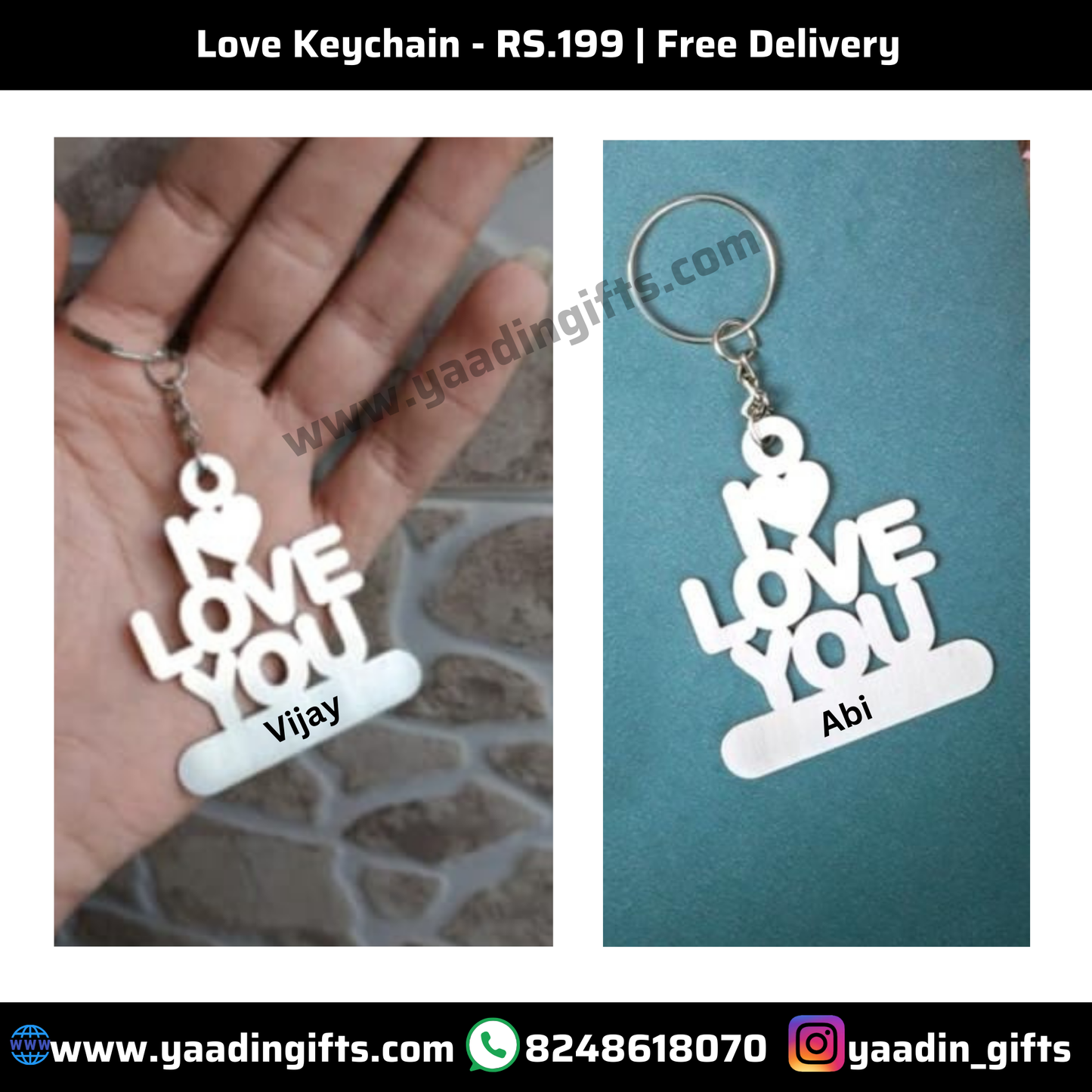 I Love You Keychain