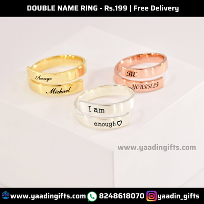 Double name ring