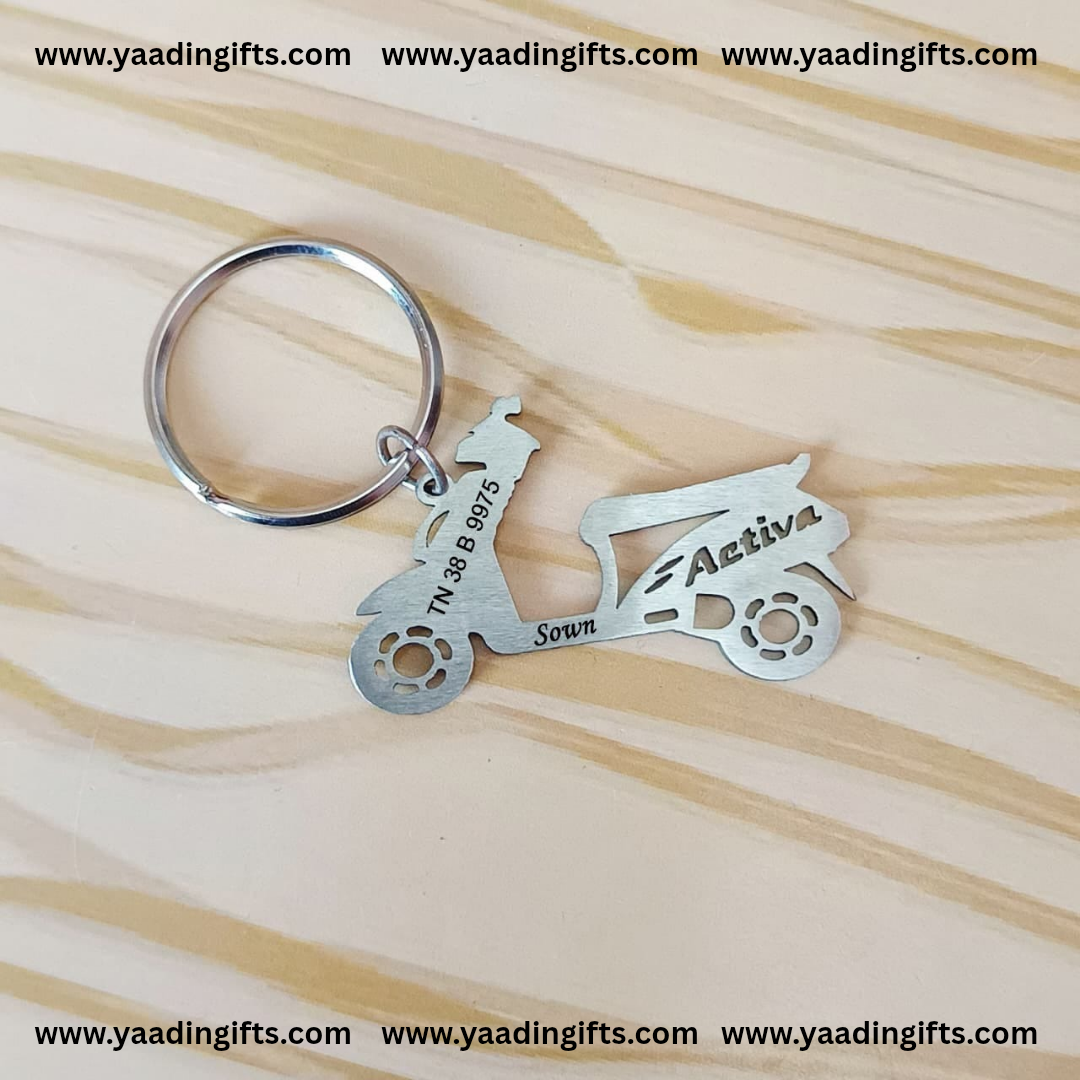 Metal scooty keychain