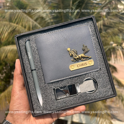 Mens combo - Wallet, pen, hook keychain - C