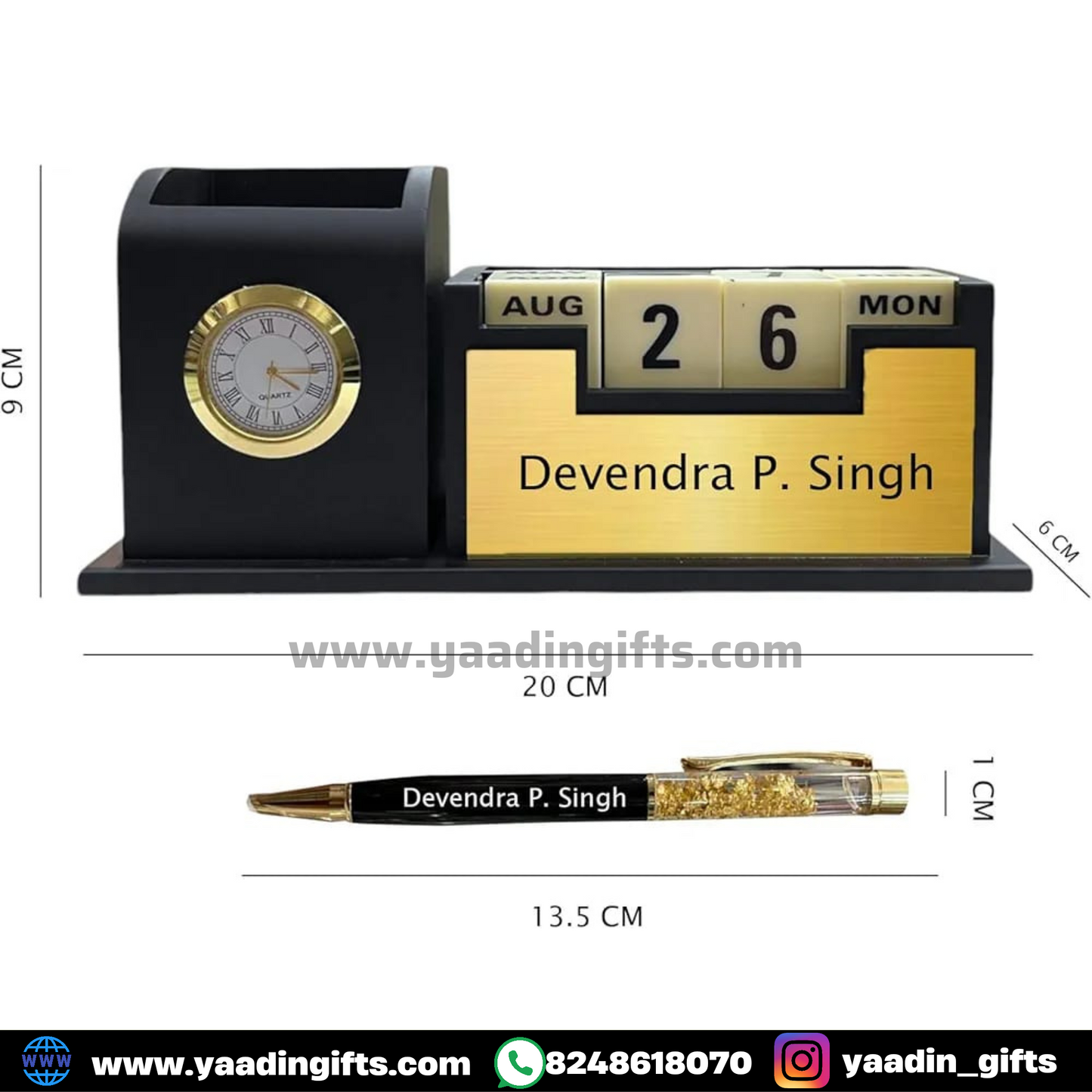 Lifetime Calender Pen stand with clock and Pen