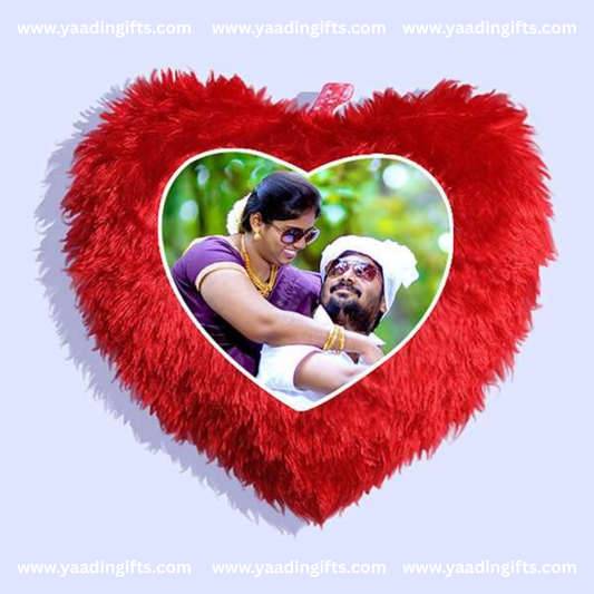 Red heart pillow