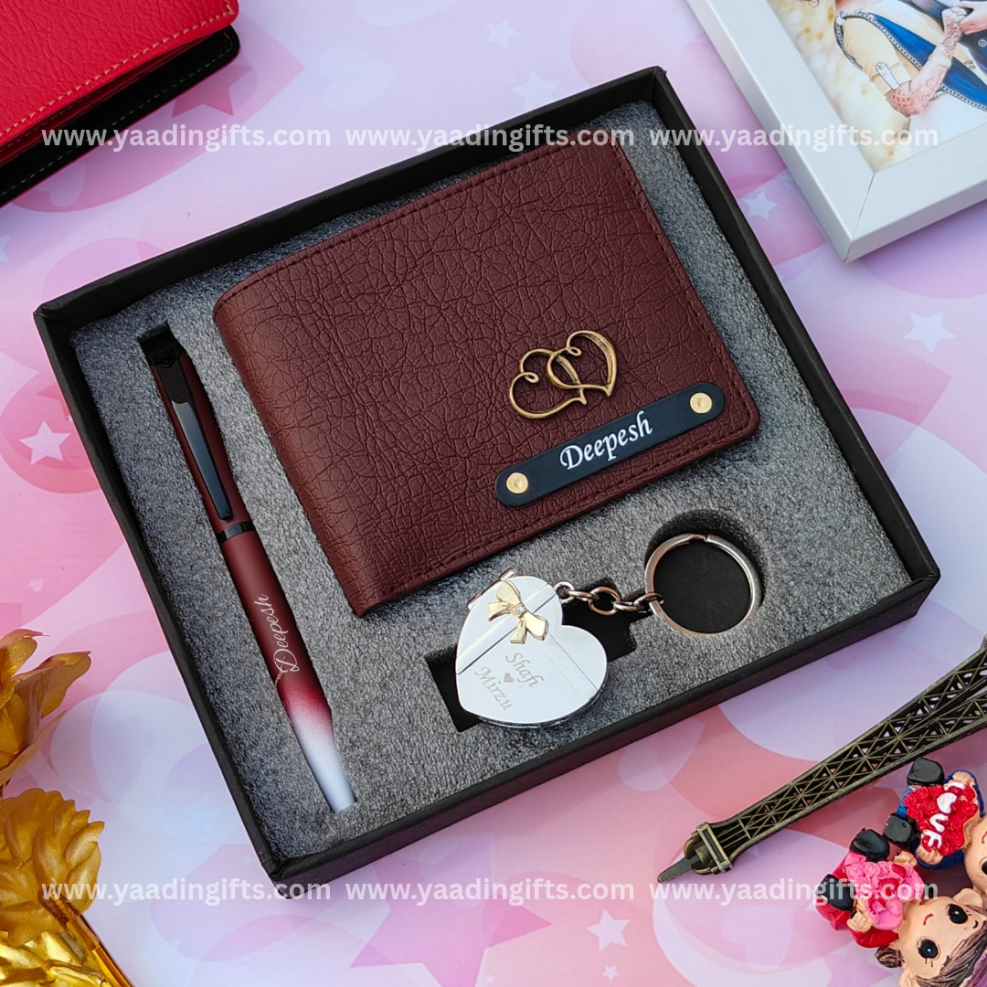 Combo - wallet, pen, heart keychain - C