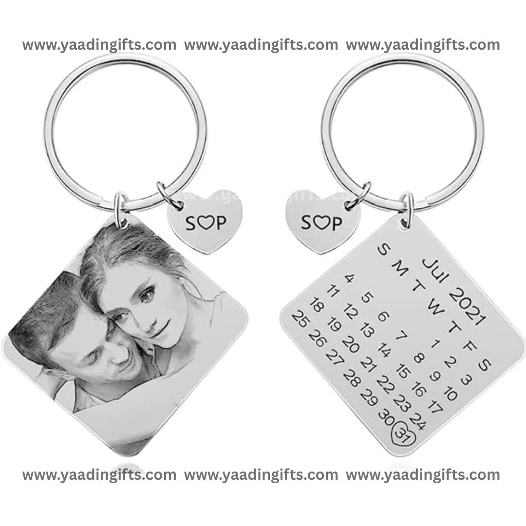 Photo calender keychain