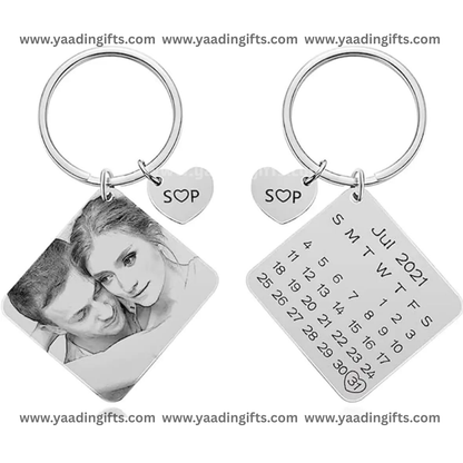 Photo calender keychain