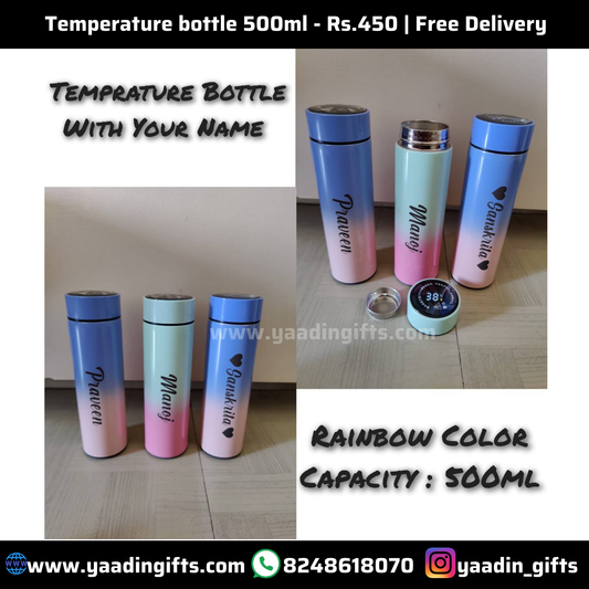 Multicolour temperature bottle