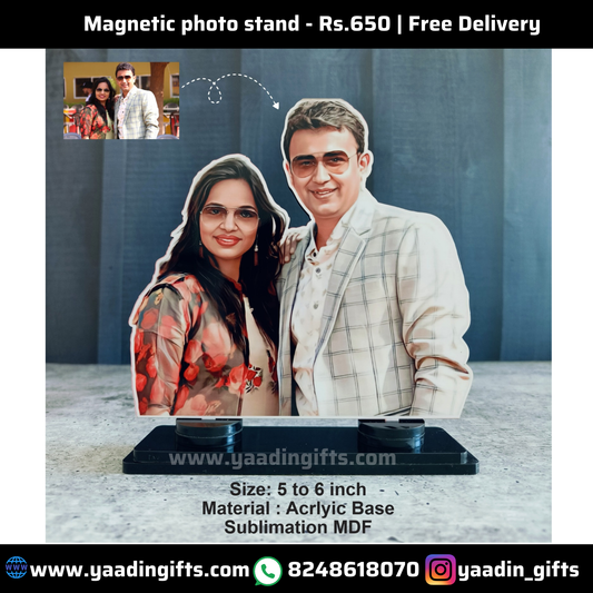 Magnetic photo stand