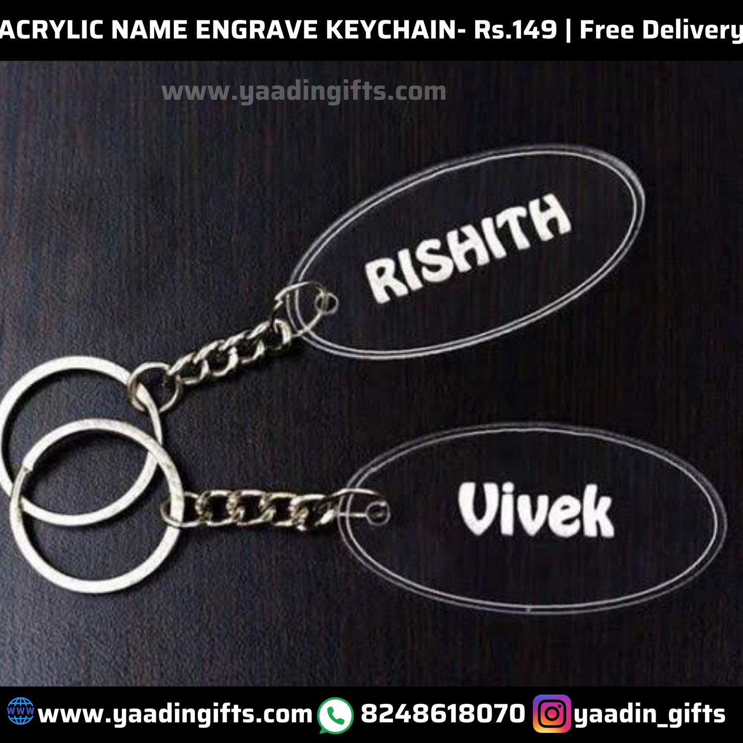 Acrylic name keychain